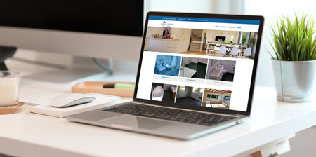 Laptop-Mockup mit dem Webdesign für das HDS-Winkler